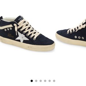 Golden Goose Mid Star sneaker Navy/Silver size 38